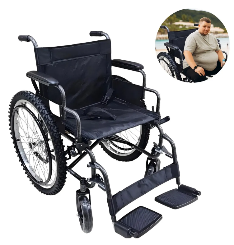 Foto 4 pulgar | Silla De Ruedas Para Sobrepeso Reforzada Extra Ancha