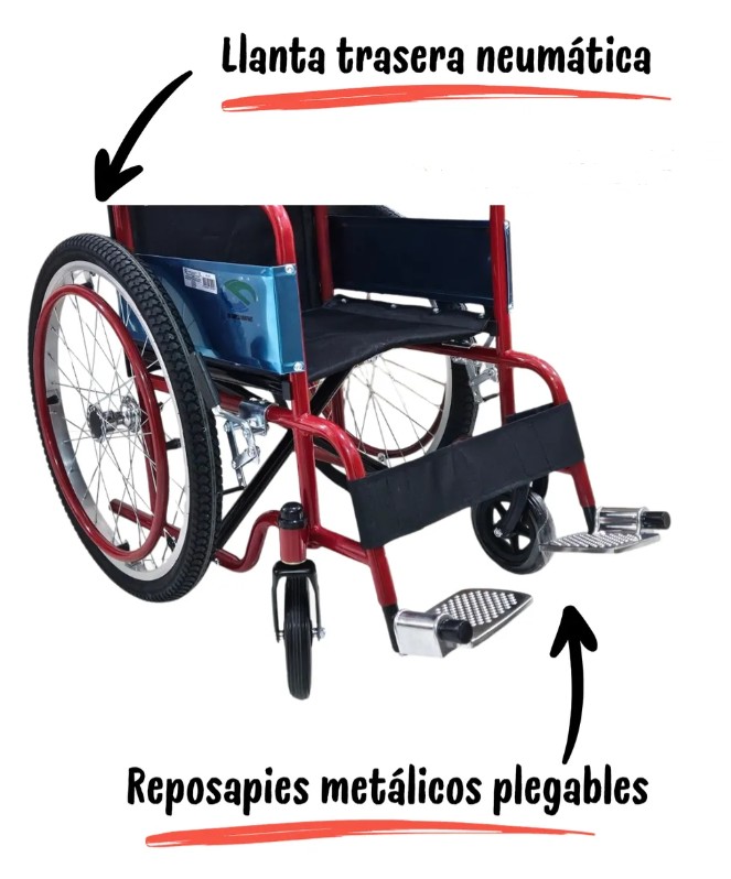 Foto 3 pulgar | Silla De Ruedas Infantil Plegable Llanta Neumática Reforzada
