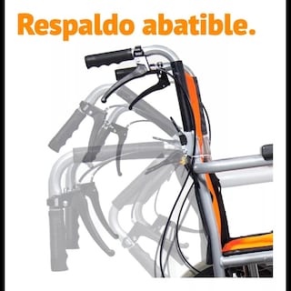 Foto 7 | Silla De Ruedas De Traslado Ligera Plegable Con Freno 4x4