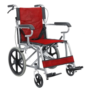 Foto 1 | Silla De Ruedas De Traslado Ligera Plegable Con Freno 4x4