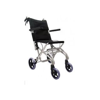 Foto 1 | Silla de Traslado de Aluminio Portátil Plegable en Negro