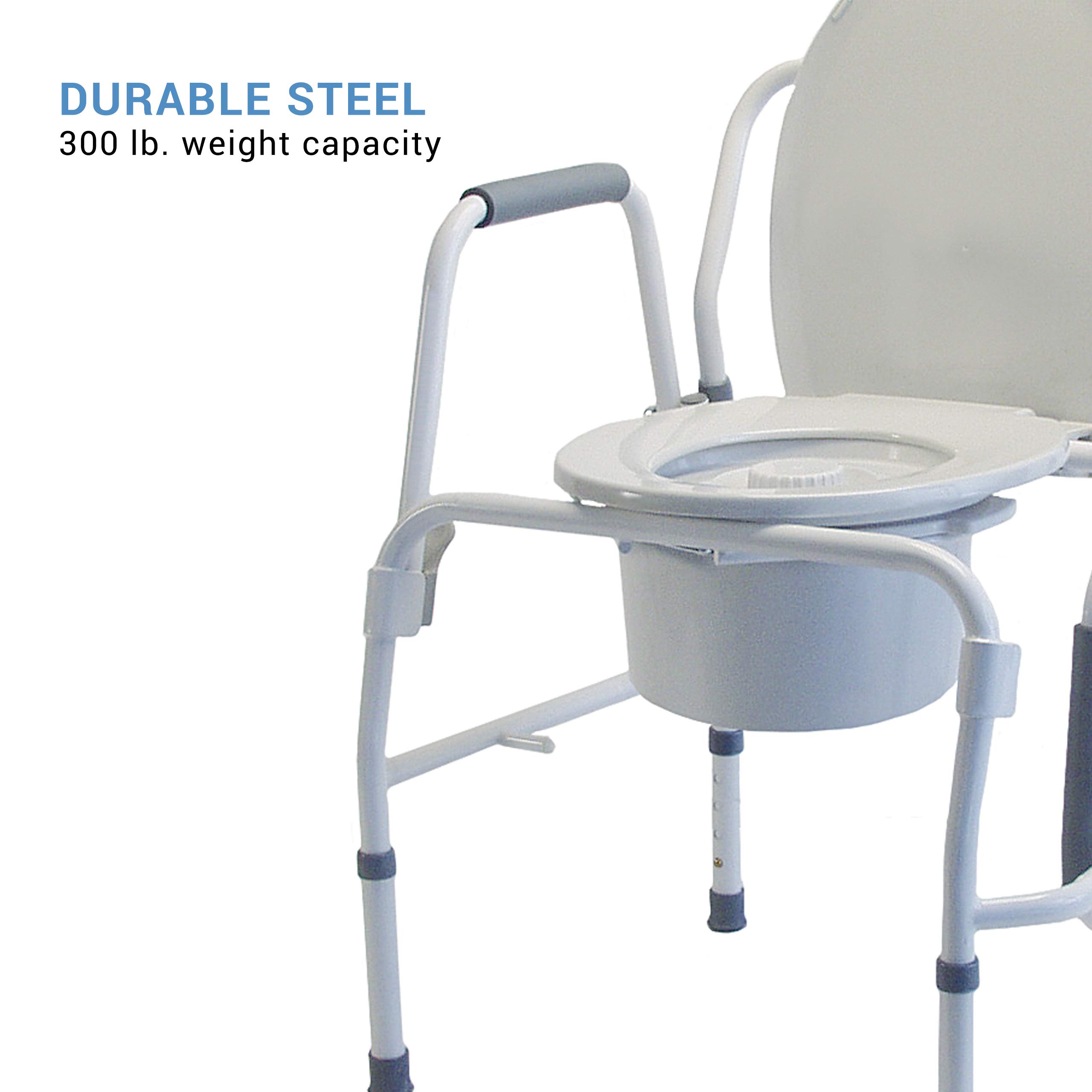 Foto 4 pulgar | Cómoda De Cabecera Lumex 3 En 1 Con Brazo Abatible Y Asiento De Inodoro Elevado - Venta Internacional.
