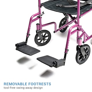 Foto 3 | Silla De Ruedas De Transporte Lumex Everest & Jennings 19'' Rosa - Venta Internacional.