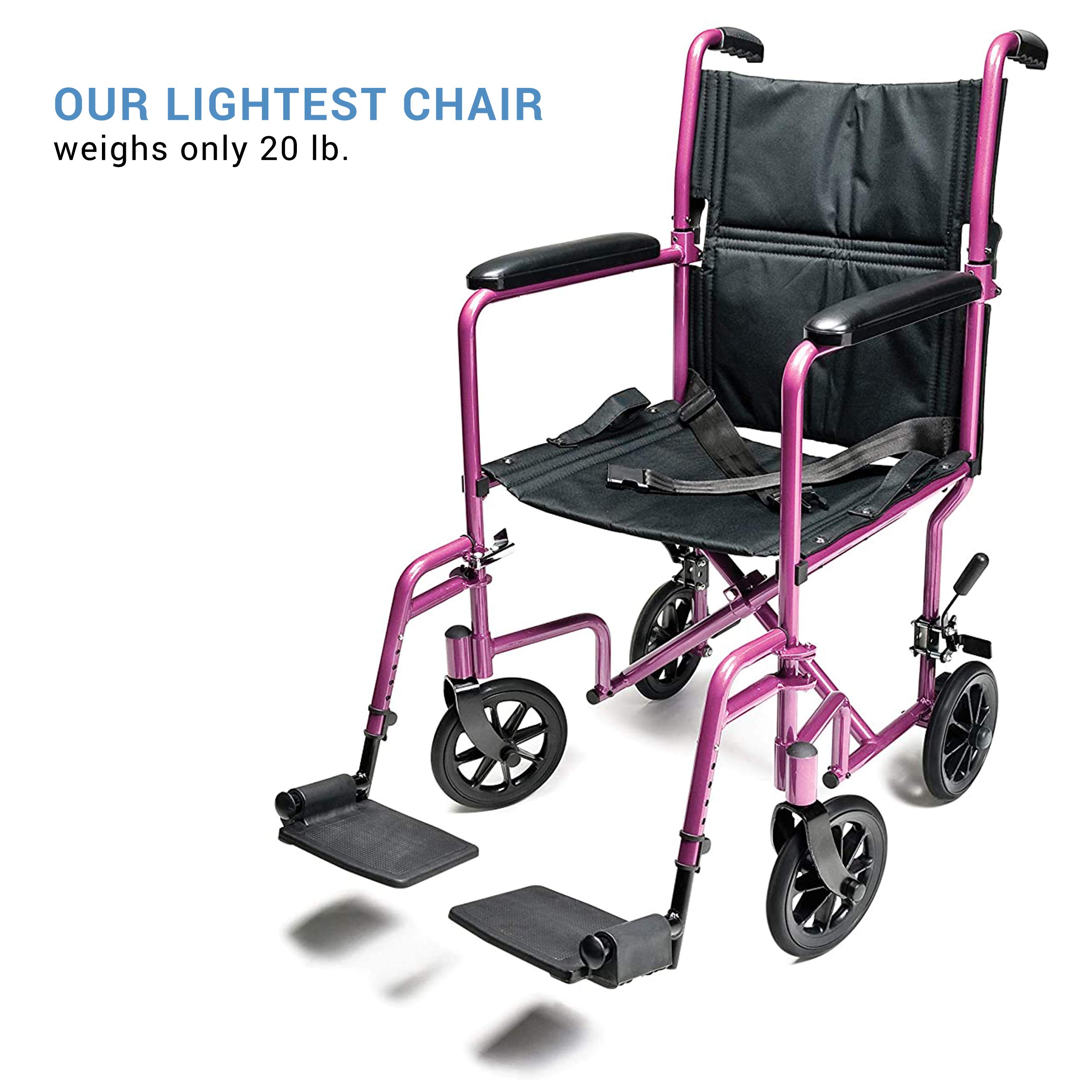 Foto 5 pulgar | Silla De Ruedas De Transporte Lumex Everest & Jennings 19'' Rosa - Venta Internacional.