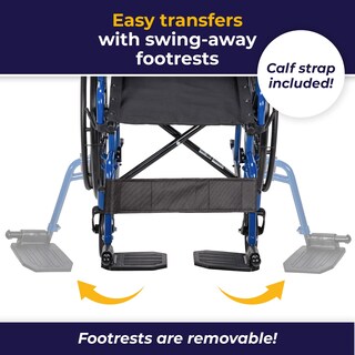 Foto 3 | Asiento Ligero De 18 Pulgadas Medical Blue Streak Para Silla De Ruedas - Venta Internacional.
