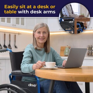 Foto 5 | Asiento Ligero De 18 Pulgadas Medical Blue Streak Para Silla De Ruedas - Venta Internacional.