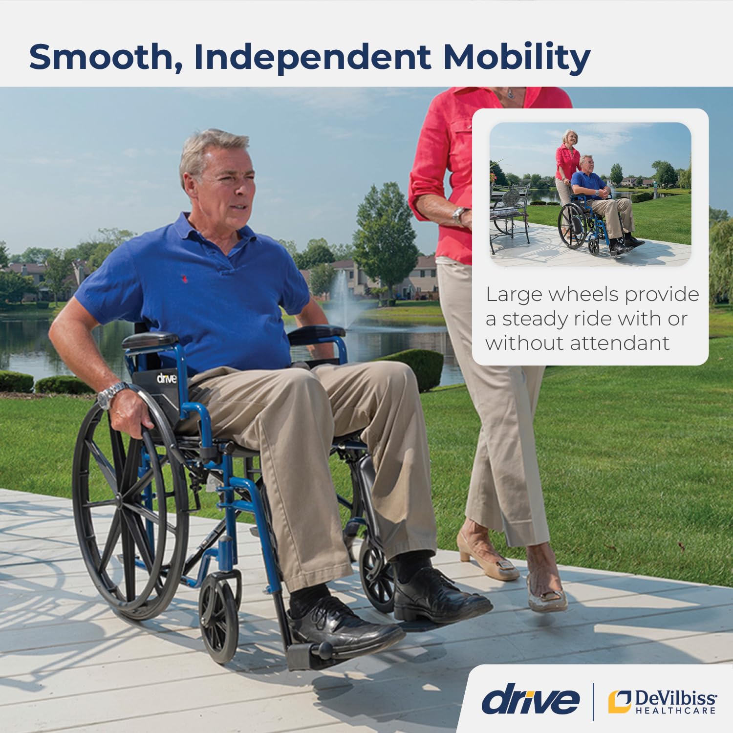 Foto 2 | Brazos De Escritorio Abatibles Para Silla De Ruedas Medical Blue Streak - Venta Internacional.