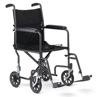 Foto 1 | Silla De Ruedas De Transporte Medline, Asiento Duradero Y Plegable De Acero De 19 Pulgadas - Venta Internacional.