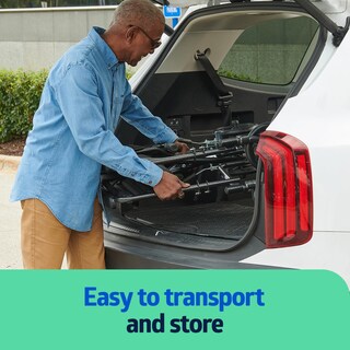 Foto 3 | Silla De Ruedas De Transporte Medline, Asiento Duradero Y Plegable De Acero De 19 Pulgadas - Venta Internacional.
