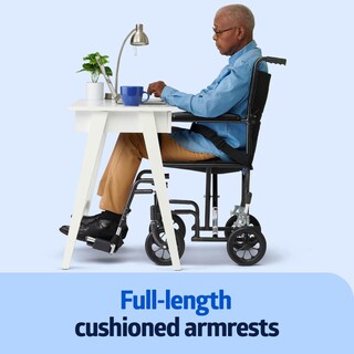Foto 4 | Silla De Ruedas De Transporte Medline, Asiento Duradero Y Plegable De Acero De 19 Pulgadas - Venta Internacional.
