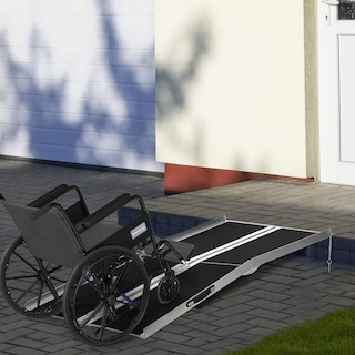 Foto 2 | Rampa Para Silla De Ruedas Homcom Plegable De Aluminio De 6 Pies Y 270 Kg De Capacidad - Venta Internacional.