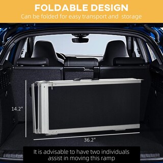 Foto 6 | Rampa Para Silla De Ruedas Homcom Plegable De Aluminio De 6 Pies Y 270 Kg De Capacidad - Venta Internacional.