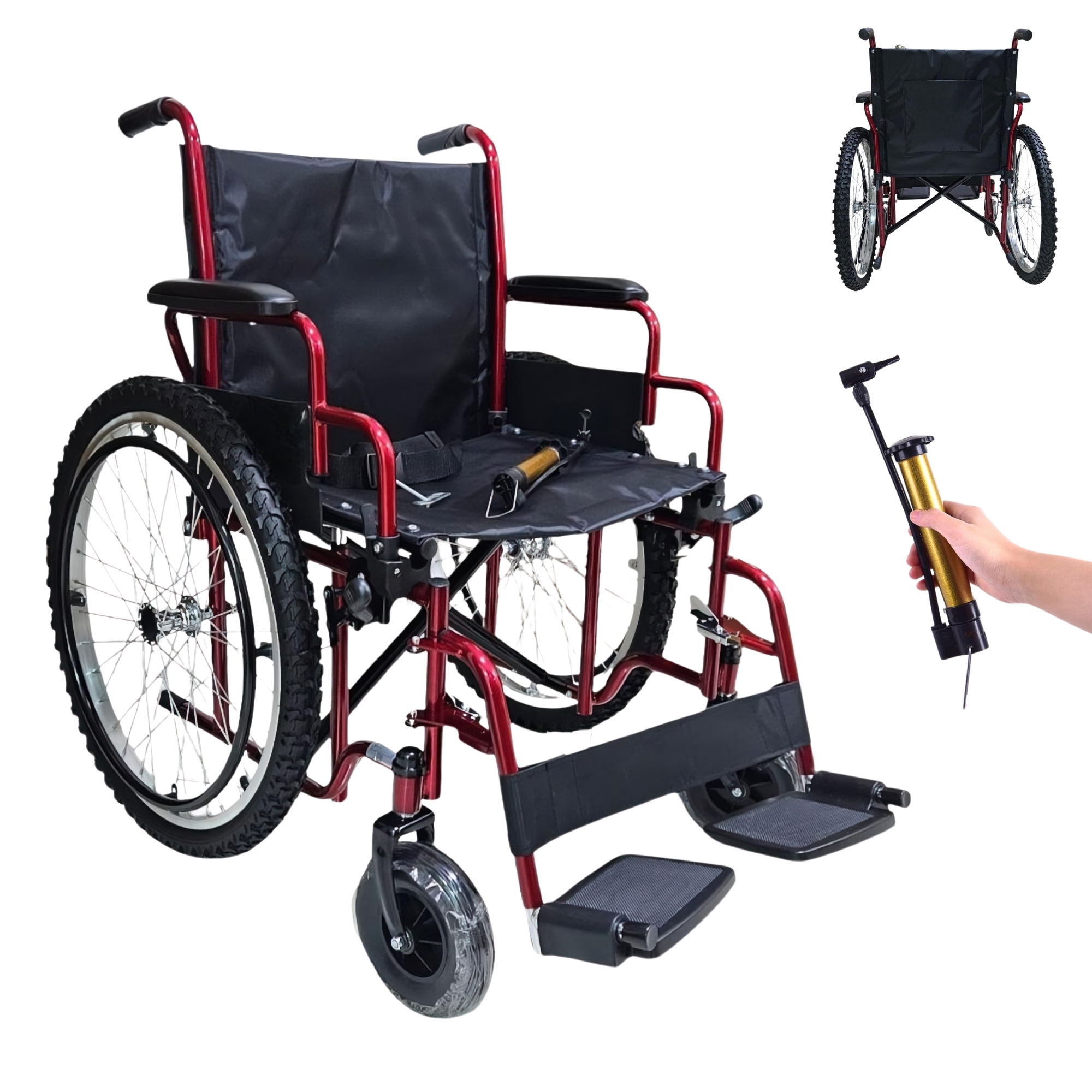 Foto 1 | Silla de Ruedas SC Super Confort Todoterreno Incluye Bomba de Aire y Kit de Reparación