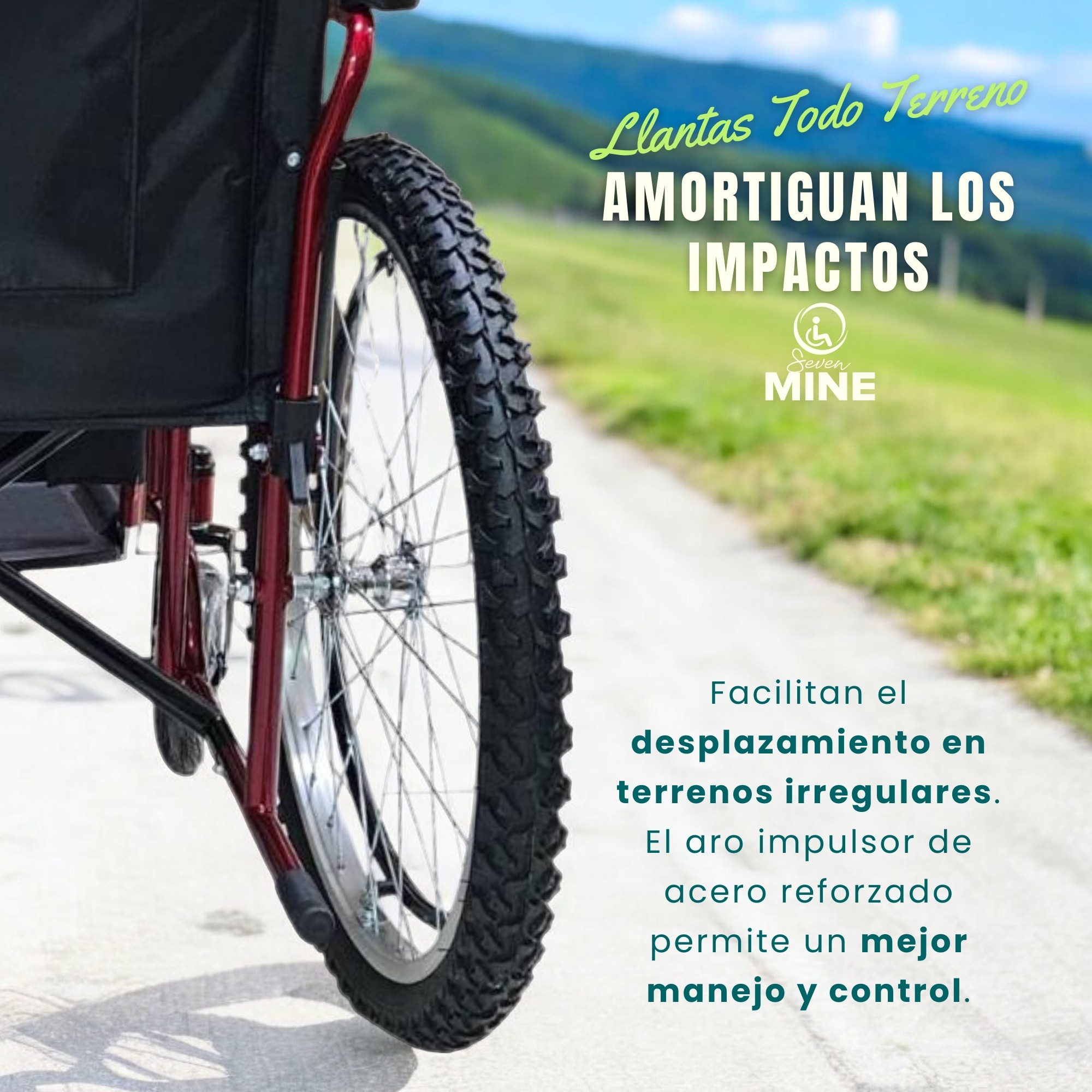 Foto 3 pulgar | Silla de Ruedas SC Super Confort Todoterreno Incluye Bomba de Aire y Kit de Reparación