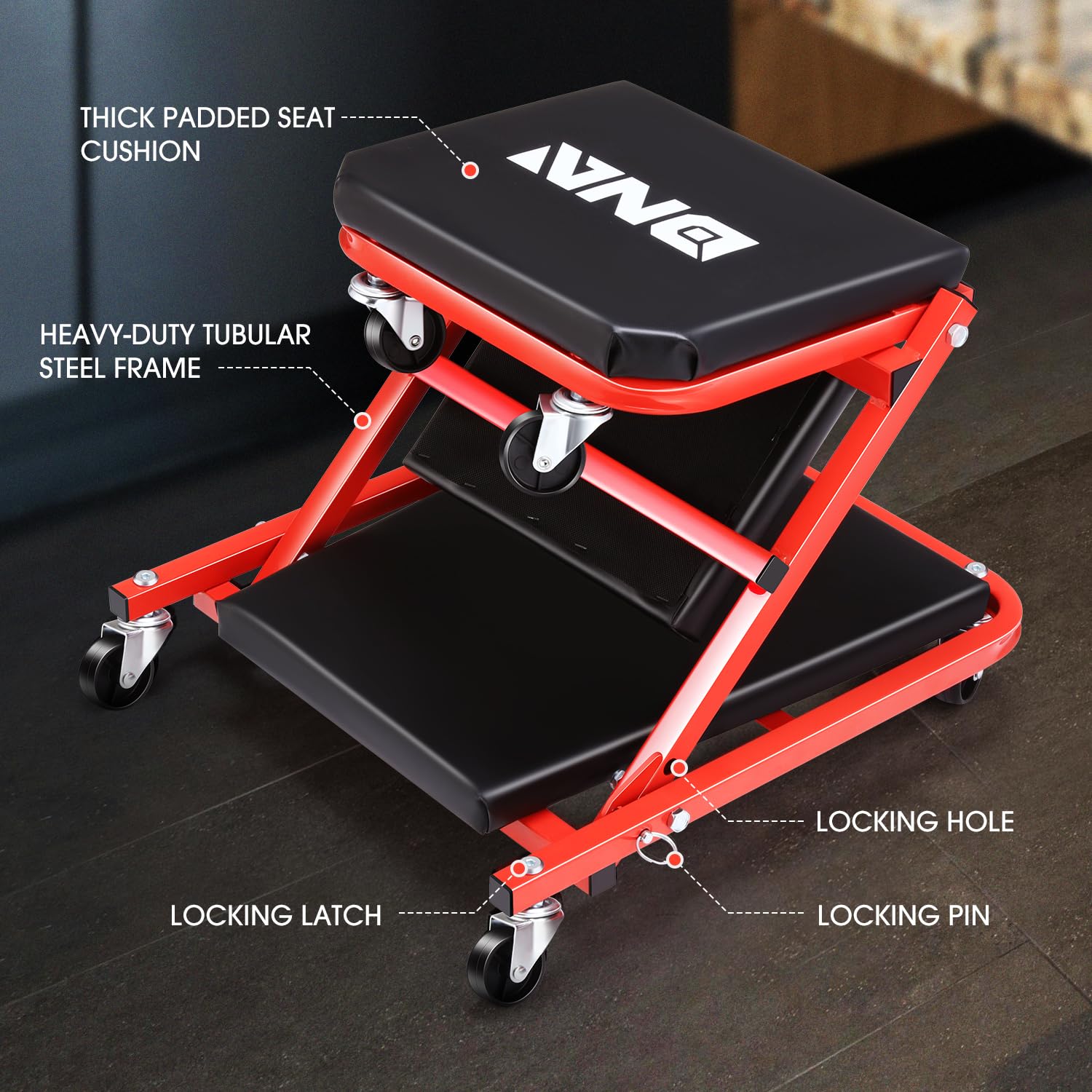 Foto 2 | Car Creeper/seat Dna Motoring Tools-00184 91 Cm Con Capacidad De 150 Kg - Venta Internacional.