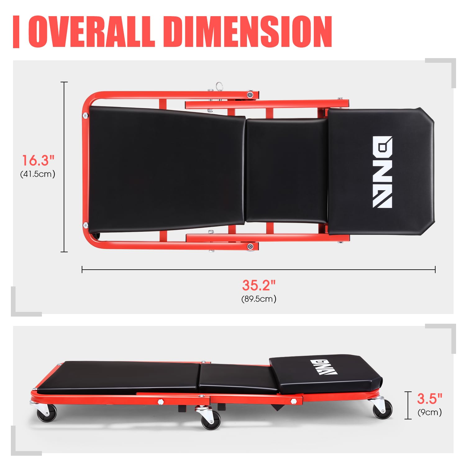 Foto 3 | Car Creeper/seat Dna Motoring Tools-00184 91 Cm Con Capacidad De 150 Kg - Venta Internacional.