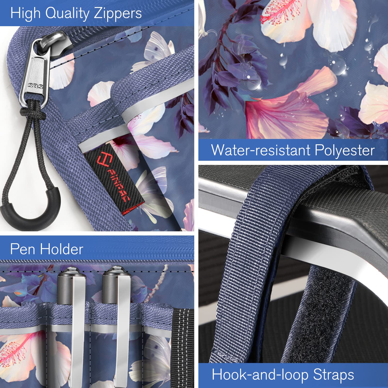 Foto 4 | Bolsa De Almacenamiento Lateral Para Silla De Ruedas Finpac Con Portavasos Blooming - Venta Internacional.