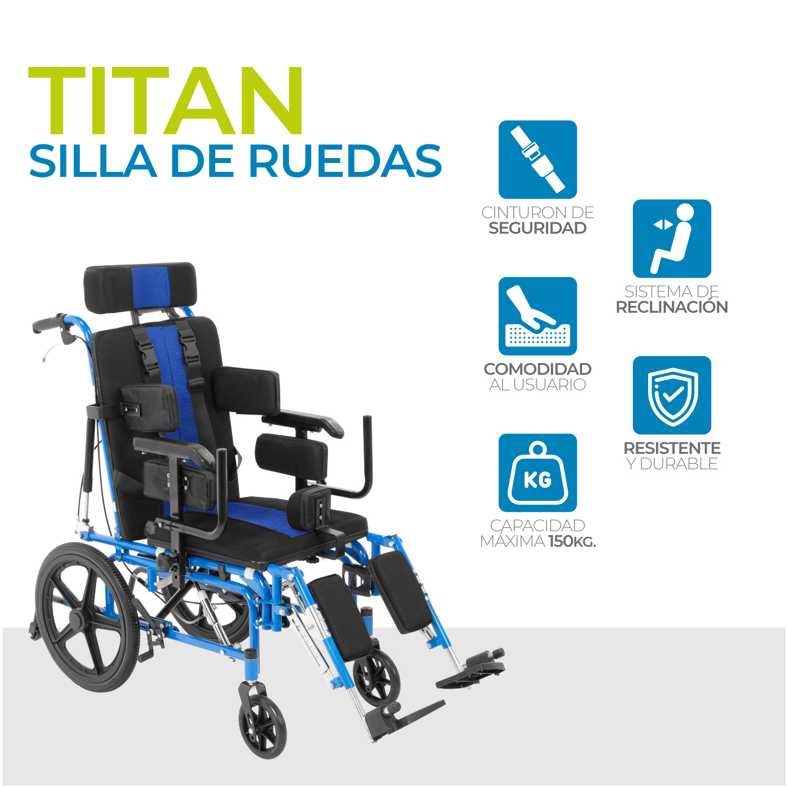 Foto 3 pulgar | Onof Silla De Ruedas Reclinable Pci Infantil Paralisis