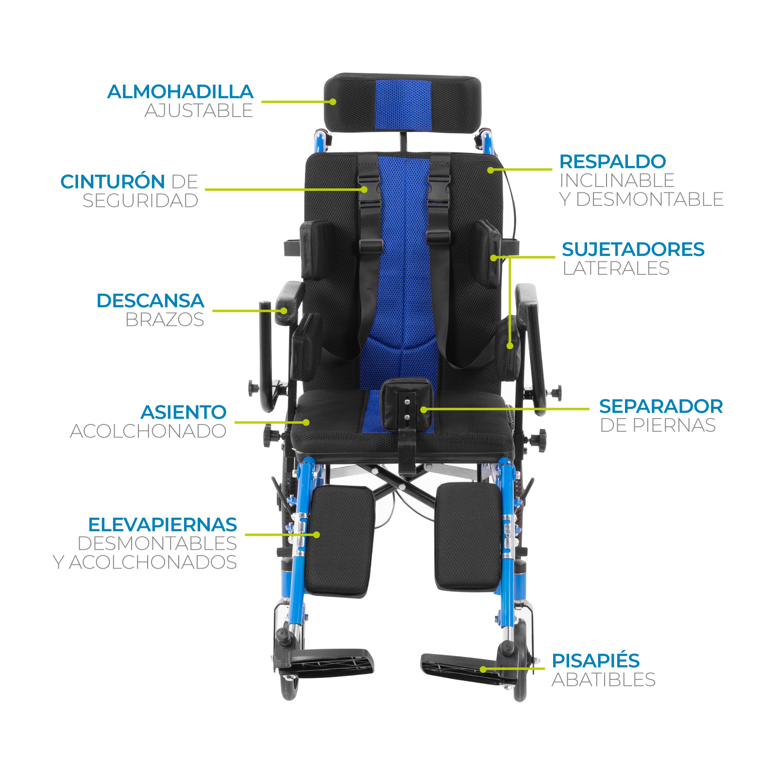 Foto 6 pulgar | Onof Silla De Ruedas Reclinable Pci Infantil Paralisis