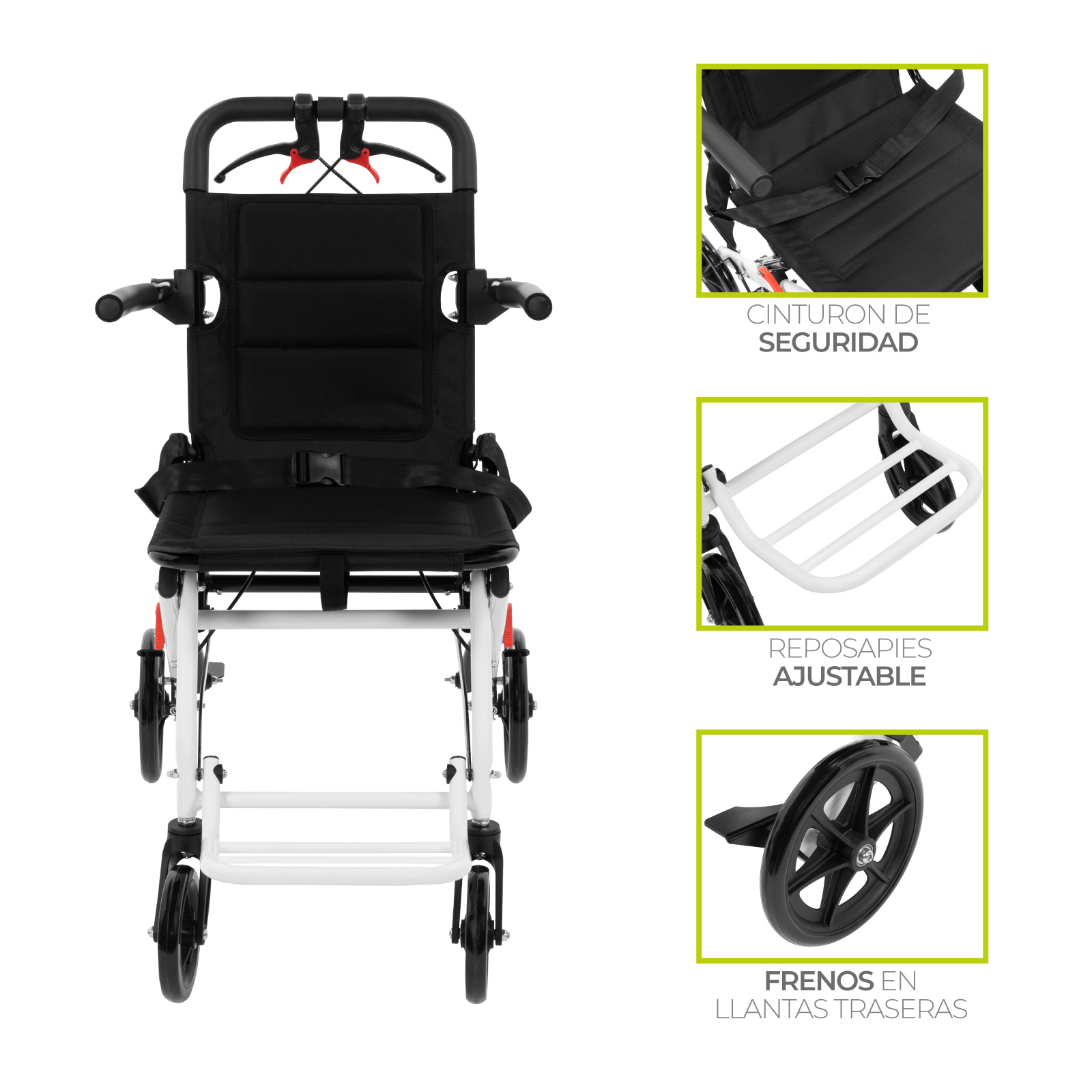 Foto 4 | Onof Delta Silla De Ruedas Plegable Traslado Ligera Resistente Segura