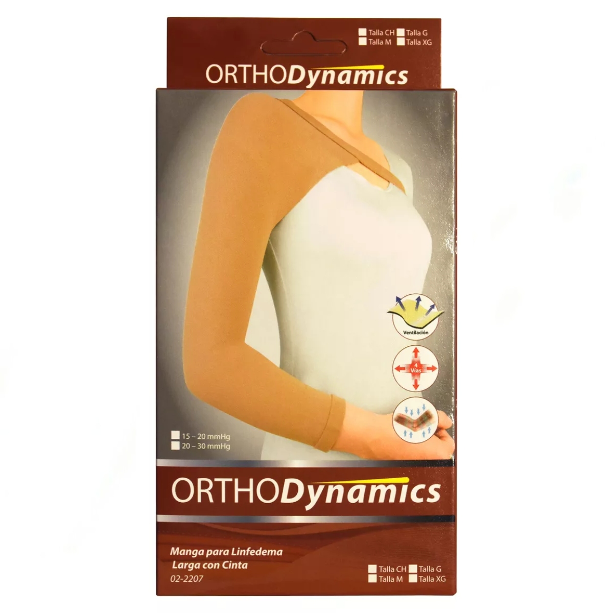 Foto 8 | Manga para Linfedema Ortho Dynamics  15 -20 Mmhg Larga con Cinta talla Chica