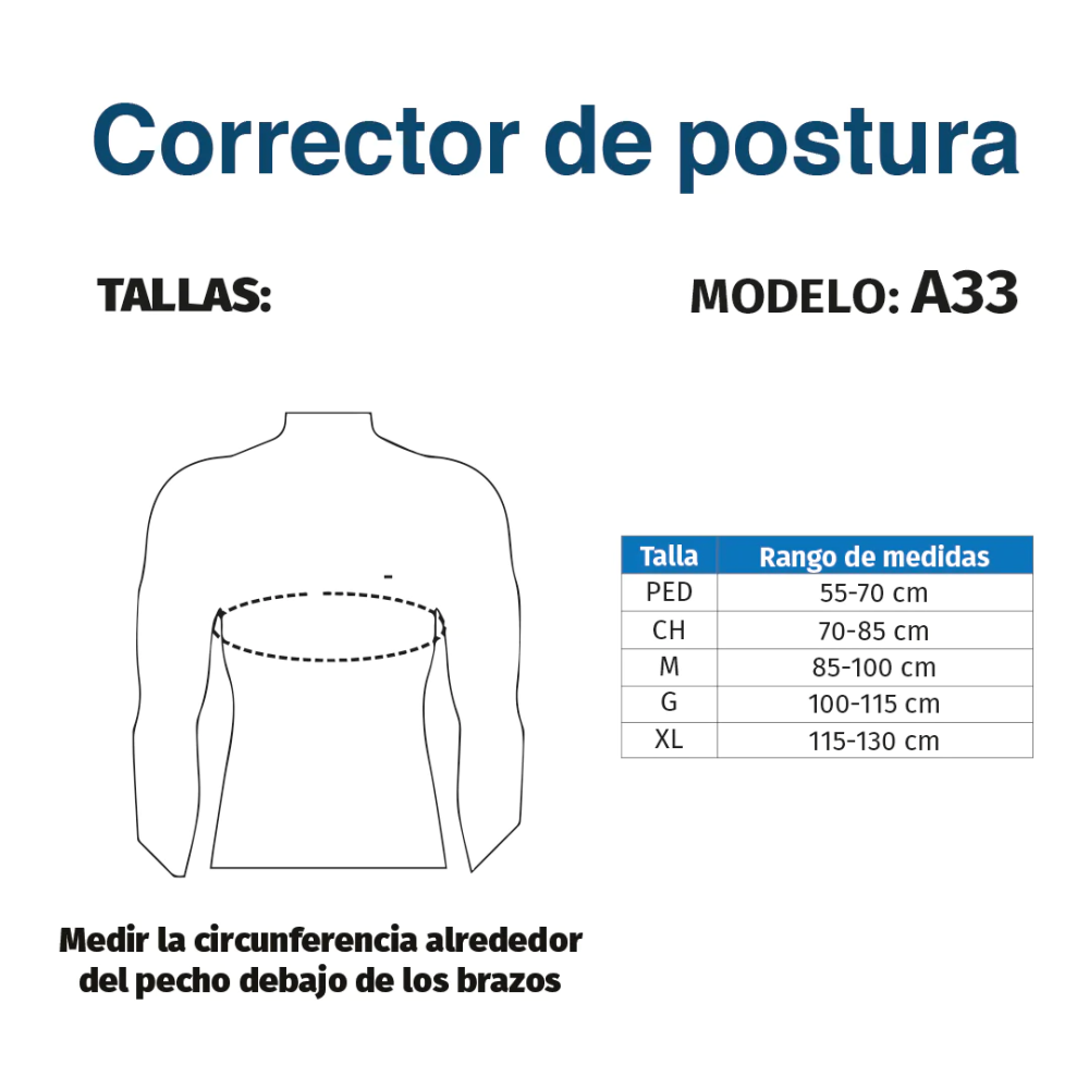 Foto 5 | Corrector de Postura Tynor A33 color Gris para Adulto