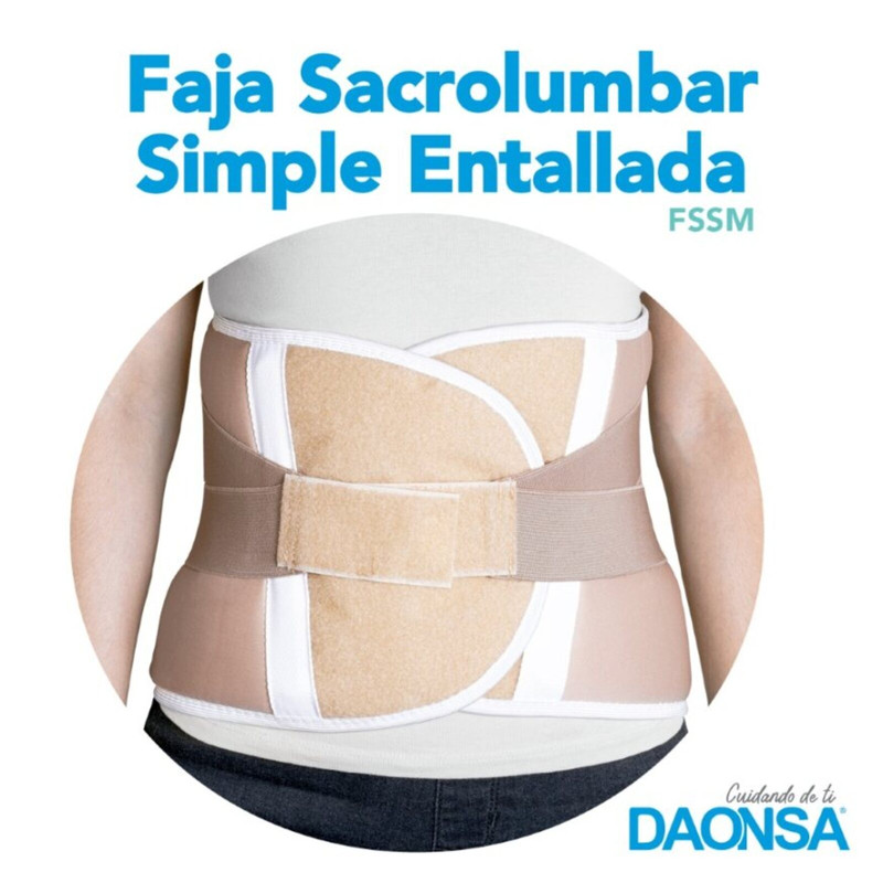 Foto 5 pulgar | Faja Sacrolumbar Simple Entallada Daonsa