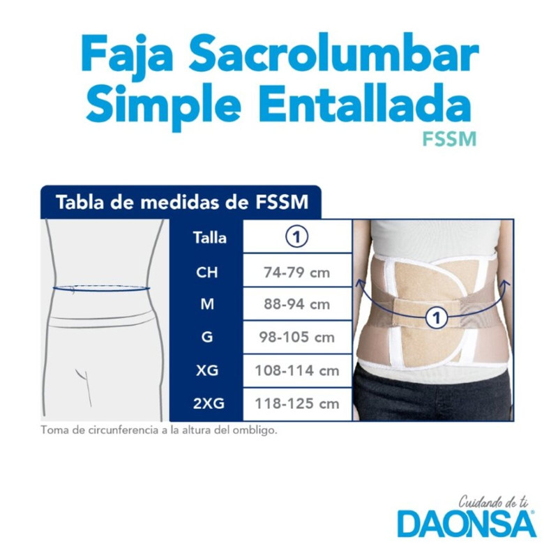 Foto 7 pulgar | Faja Sacrolumbar Simple Entallada Daonsa