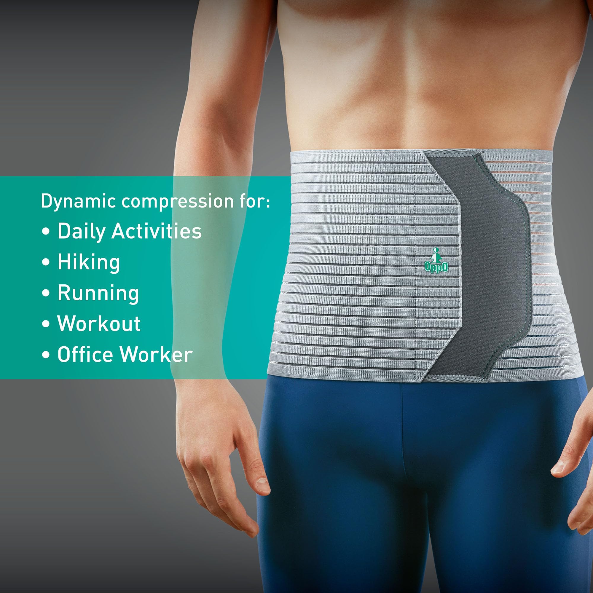Foto 3 | Carpeta Abdominal Oppo 2360 Transpirable Posparto Gris Xxl - Venta Internacional.