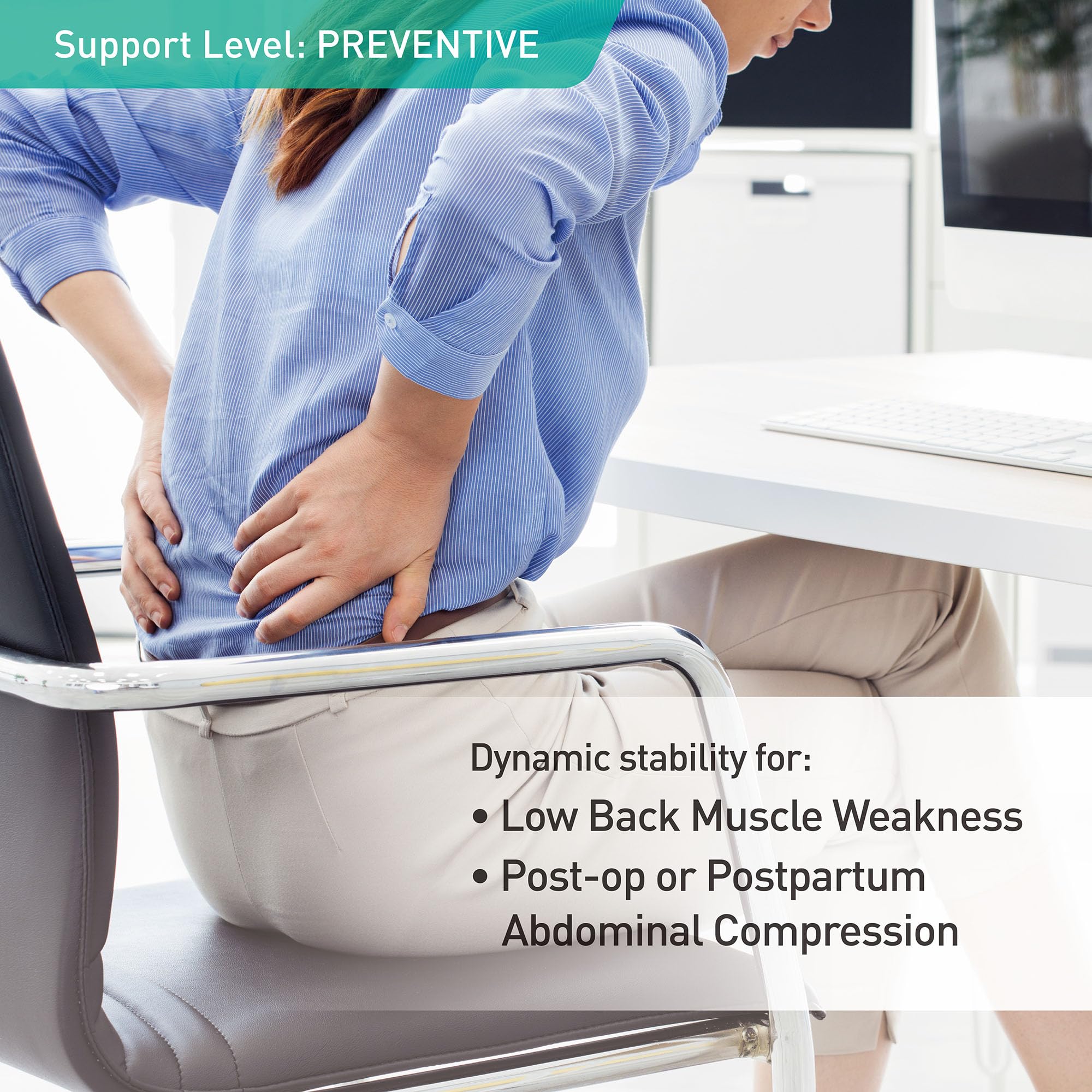 Foto 4 | Carpeta Abdominal Oppo 2360 Transpirable Posparto Gris Xxl - Venta Internacional.