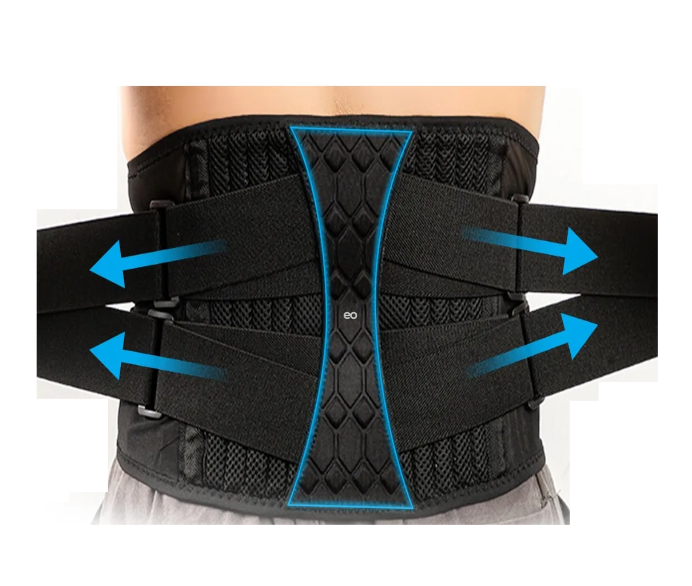 Foto 1 | Cinturón De Apoyo Lumbar Faja Ideal Pará Carga Y Trabajo Talla: L Eo Safe Imports Esi-19369 Negro