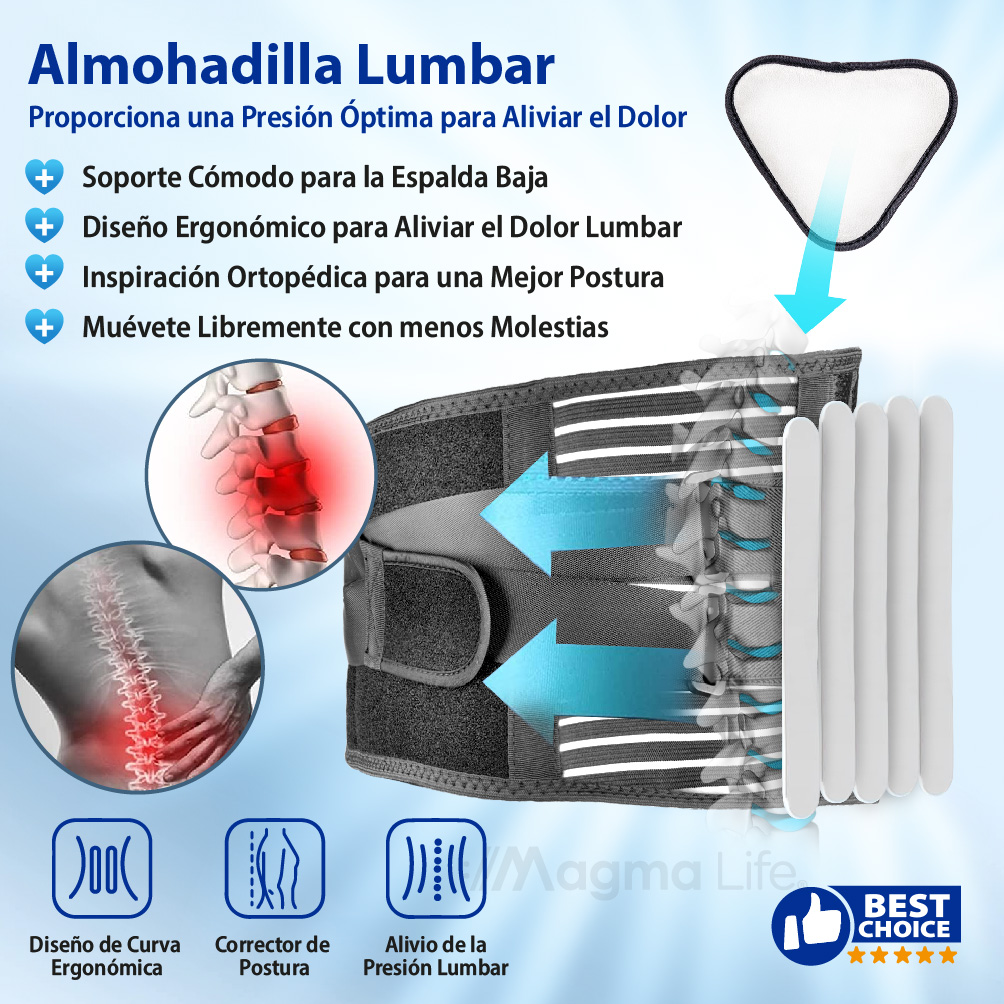 Foto 4 | Magma Life Cinturón Lumbar De Gym: Soporte De Espalda Baja Para Unisex, Ideal Para Prevención Y Alivio De Dolor De E