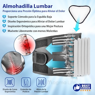 Foto 4 | Magma Life Cinturón Lumbar De Gym: Soporte De Espalda Baja Para Unisex, Ideal Para Prevención Y Alivio De Dolor De E