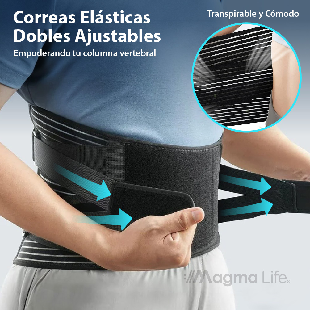 Foto 5 | Magma Life Cinturón Lumbar De Gym: Soporte De Espalda Baja Para Unisex, Ideal Para Prevención Y Alivio De Dolor De E