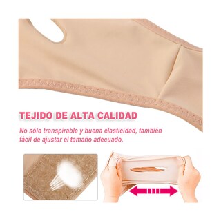 Foto 3 | 2pz Faja Mentonera Reduce Arrugas Talla L/xl Eo Safe Imports Esi-19933 Beige