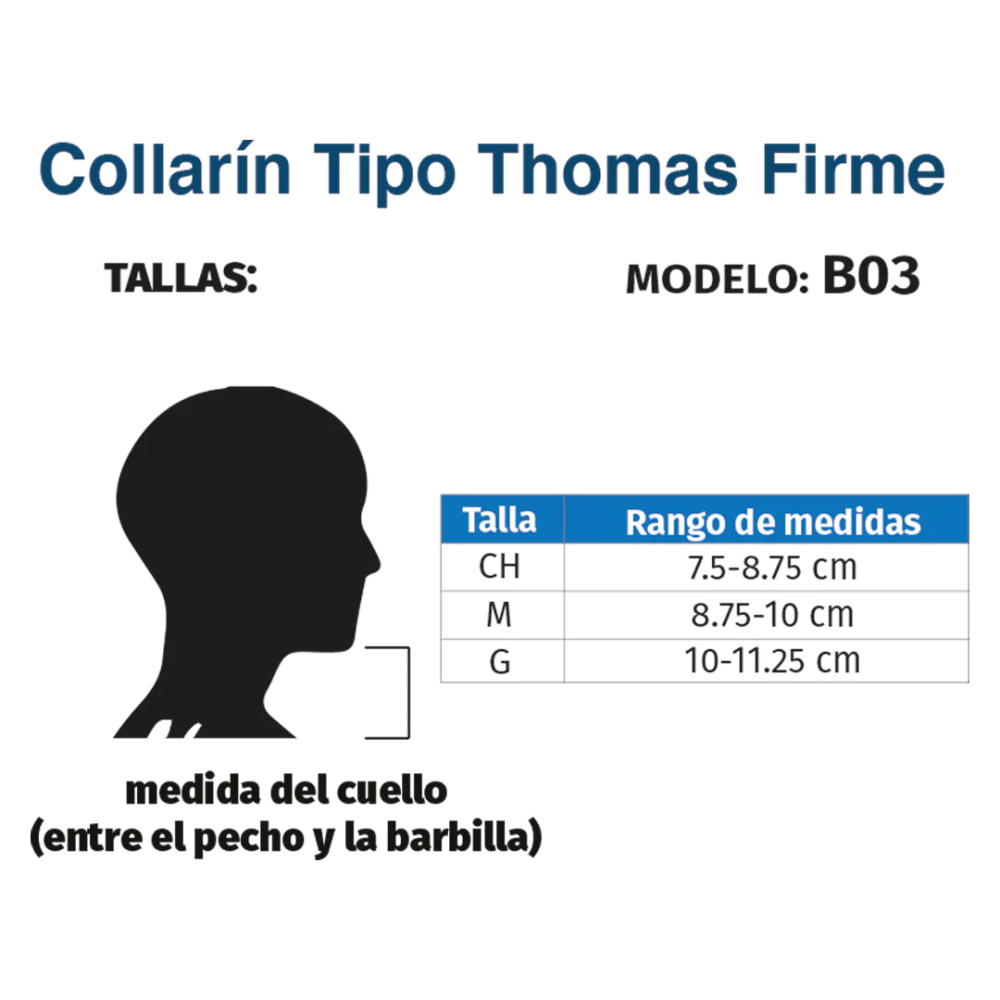 Foto 5 | Collarín Cervical Tynor B03 color Blanco Ajustable Tipo Thomas Firme