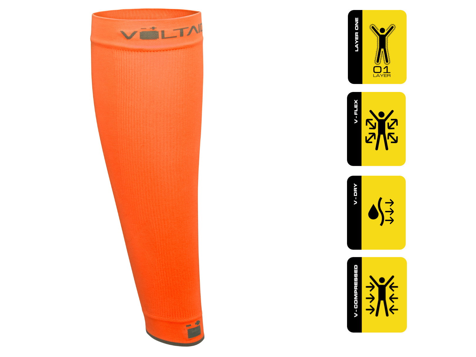 Foto 3 pulgar | Par De Compresores De Pantorrilla Voltaica Vd0019 Color Naranja