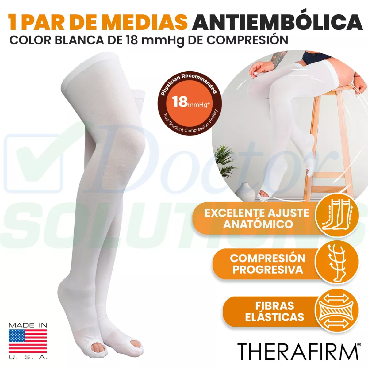 Foto 2 | Media Therafirm Antiembolica 18 Mmhg