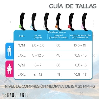 Foto 5 | Calcetas de Compresión Canotagio Grises 3 Pares Talla CH/M