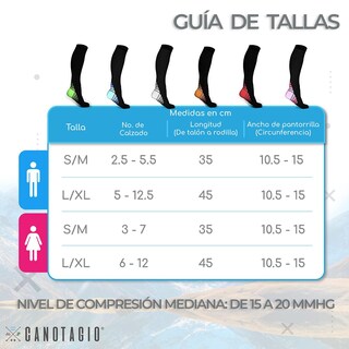 Foto 5 | Calcetas de Compresión Canotagio Grises 3 Pares Talla G/EG