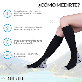 Foto 2 | Calcetas de Compresión Canotagio para la Circulación 2 Pares