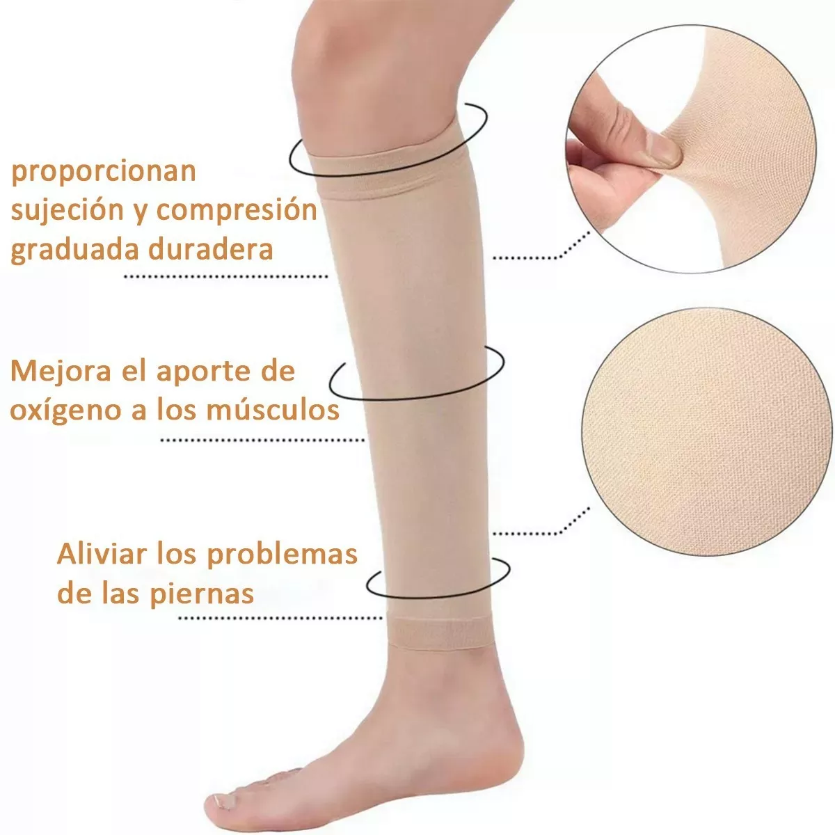 Foto 3 pulgar | Medias de Compresión Eo Safe Imports para Varices y Piernas Cansadas 2 Pares