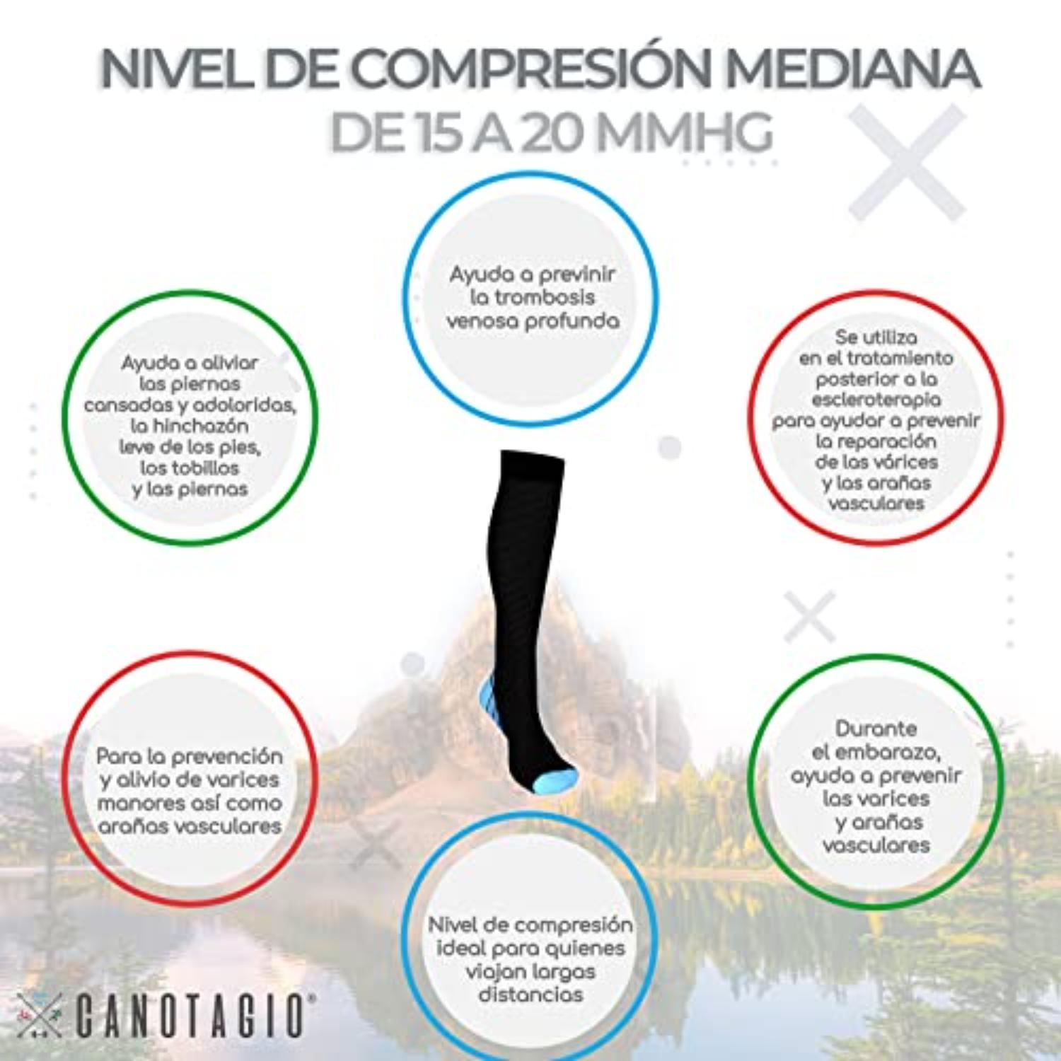 Foto 4 | Calcetas de Compresión Canotagio Azules