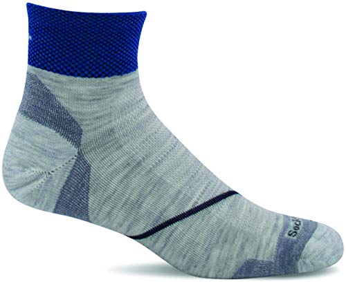 Calcetín De Compresión Sockwell Pulse Quarter Firm Para Hombre, Color Ceniza - Venta Internacional.