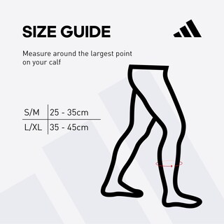 Foto 2 | Par De Mangas De Compresión Para Pantorrillas Adidas Unisex Blancas S/m - Venta Internacional.