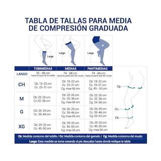 Foto 4 | Medias de Compresión Alta Medivaric Beige Unisex