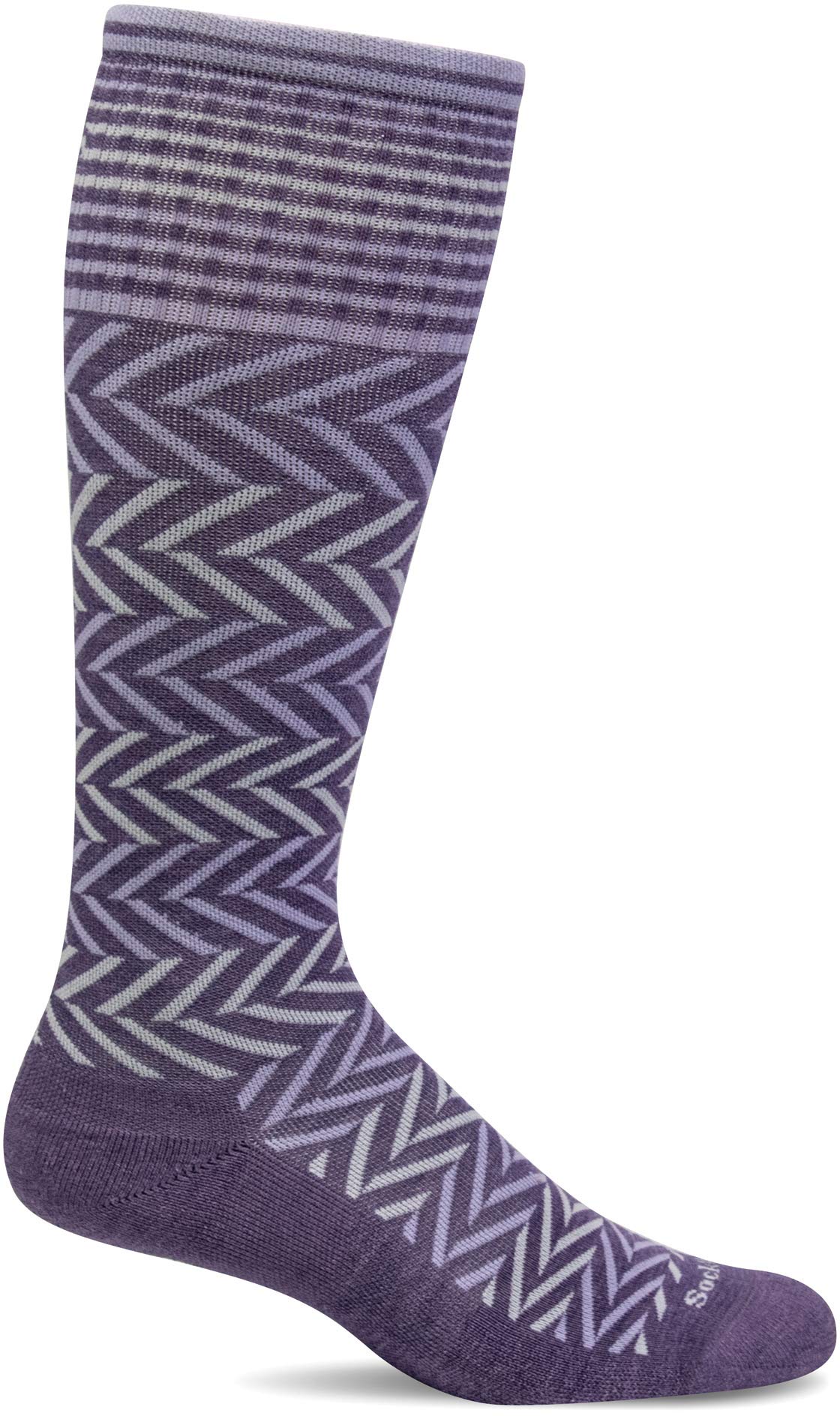 Foto 2 pulgar | Calcetín De Compresión Sockwell Chevron Plum Para Mujer M/l - Venta Internacional.