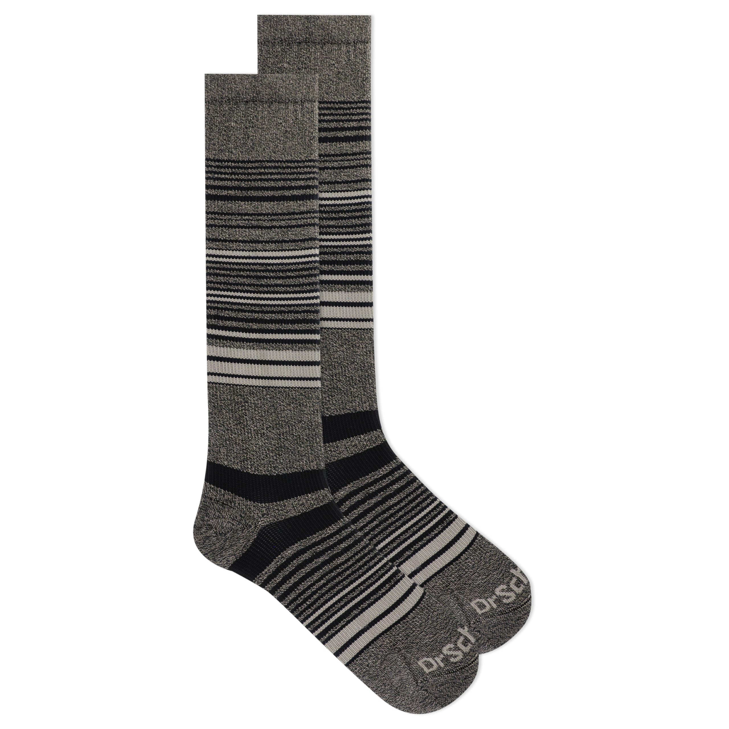 Foto 2 | Calcetines De Compresión Dr. Scholl's Para Mujer, Altos Hasta La Rodilla, Negro/gris - Venta Internacional.