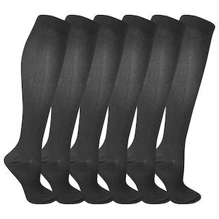Foto 1 | Calcetines Hasta La Rodilla Dr. Scholl's Travel Compression, 6 Pares, Negros - Venta Internacional.