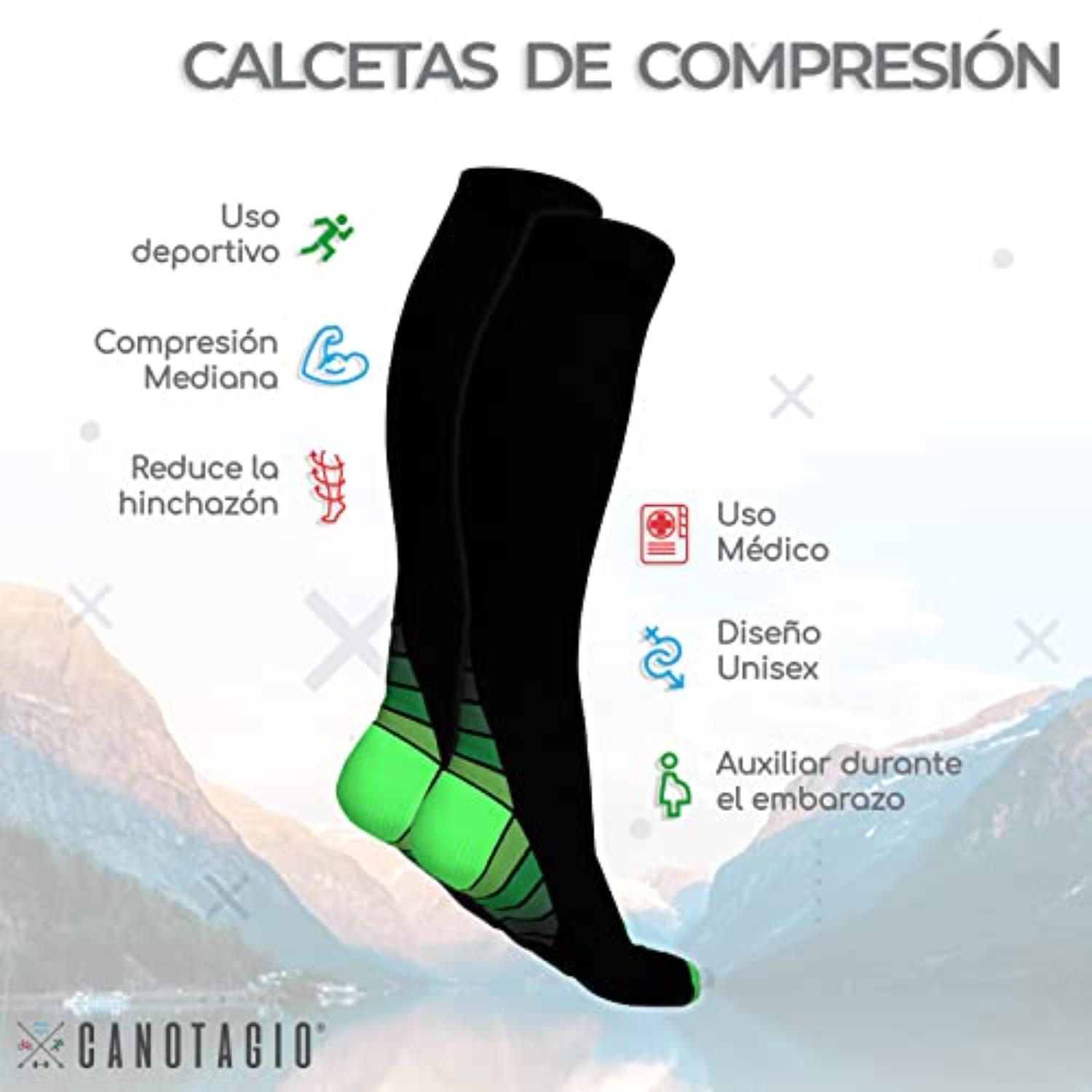 Foto 3 | 2 Pares De Calcetas De Compresión Canotagio